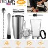 Cocktail Set 8Pcs Cocktail Shaker Set Stainless Steel Bartender Kit Professional Mixology Tool