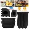 7Pcs Silicone Hot Handle Holder Non Slip Pot Handle Cover Sleeve Heat Resistant Potholder For Cast Iron Skillets Frying Pans Aluminum Cookware Handles