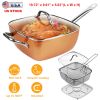 4pcs Non Stick Frying Pan Set 3.74in Deep Square Aluminum Induction Bottom Frying Pan