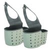 2Pcs Kitchen Caddy Sponge Holder Detachable Adjustable Sink Organizer Draining Basket Rack For Scrubber Dish Brush Drainer