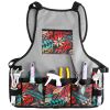 15-Pocket Work Tool Apron 600D Oxford Cloth Gardening Tool Bib Aprons for Men Women Carpenter