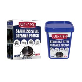 Jue-Fish Stainless Steel Cleaning Paste Kitchen Stain Remover Rust Cooktop Stove Black Dirt Cleaning Paste (Option: 100g)