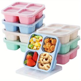 Portable Four-compartment Environmentally Friendly Daily Use Lunch Box (Option: Four Grids)