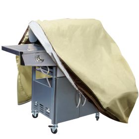 1Pc 70Inch Or 64Inch 210D Waterproof Outdoor BBQ Grill Cover Windproof Dustproof Patio Gas Grill Oven Protector Oxford Cloth Garden (Option: 70In)