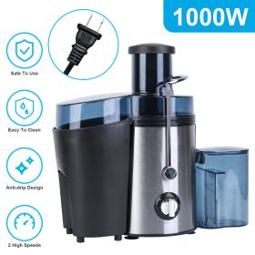 1Pc Centrifugal Juicer Juice Extractor With 2 Speeds 2.6in Wide Feed Chute 17Oz Juicer Cup 54Oz Pulp Collector Electric Juicer For Fruits Vegetab (Color: Silver)