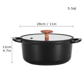 Clean Soup Pot (Option: Black-28cm)